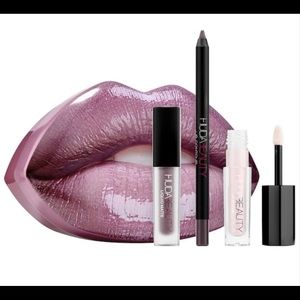 NWT Huda Beauty Lip Gift Set in Silver Fox Sephora